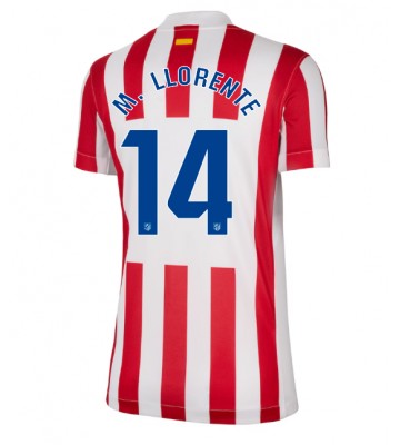 Atletico Madrid Marcos Llorente #14 Primera Equipación Mujer 2025-26 Manga Corta